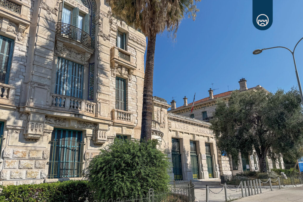 Lycée Masséna dans le quartier Wilson à Nice – établissement scolaire emblématique du centre-ville