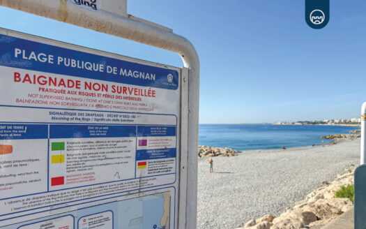 Promenade des Anglais au niveau du quartier Magnan à Nice – accès mer et plages