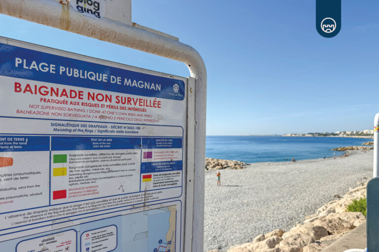 Promenade des Anglais au niveau du quartier Magnan à Nice – accès mer et plages